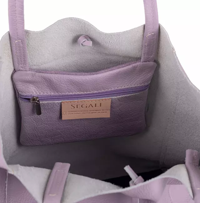SEGALI Dámská kožená kabelka Alexa Purple