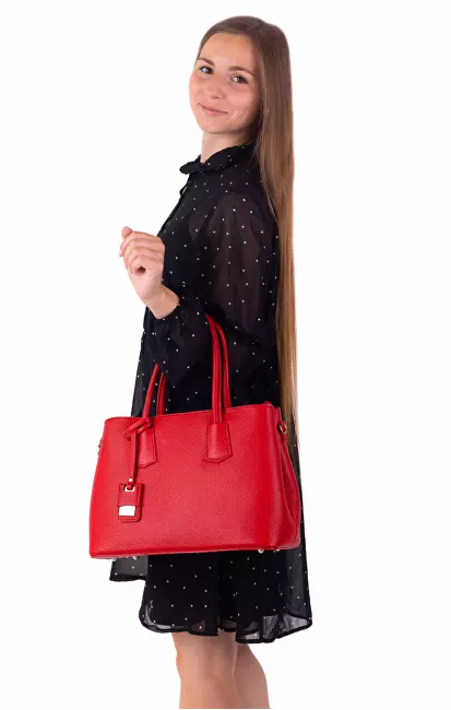 SEGALI Dámská kožená kabelka Donna Red