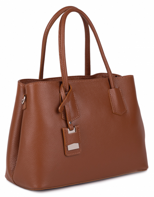 Dámská kožená kabelka Donna Cognac