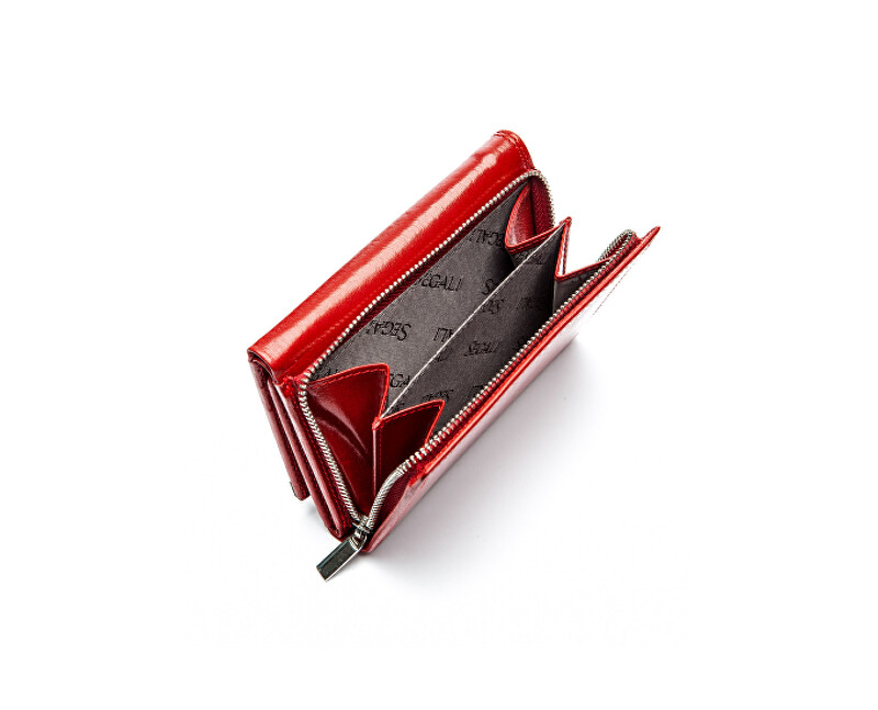 SEGALI Dámská kožená peněženka 100 B red/black