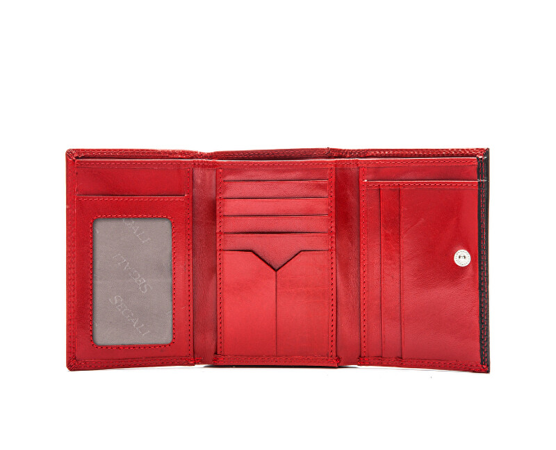 SEGALI Dámská kožená peněženka 100 B red/black