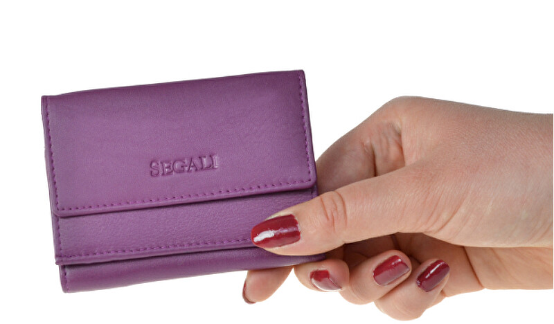 SEGALI Dámská kožená peněženka 1756 fuchsia