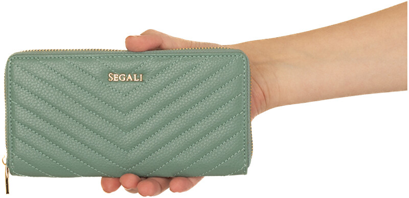 SEGALI Dámská kožená peněženka 50509 lt.green
