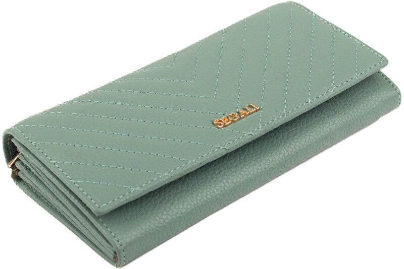 SEGALI Dámská kožená peněženka 50511 lt.green