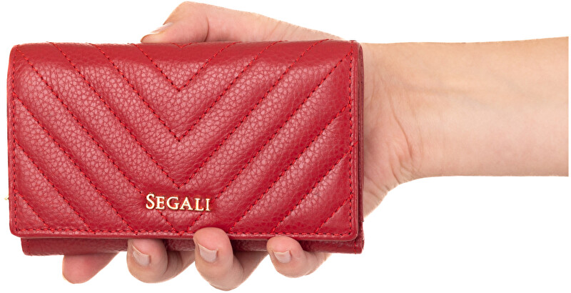 SEGALI Dámská kožená peněženka 50512 red