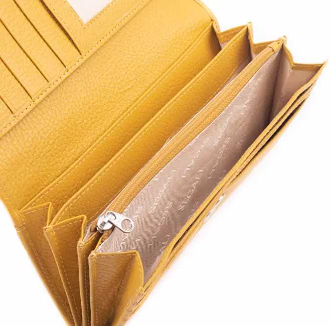 SEGALI Dámská kožená peněženka 7066 yellow