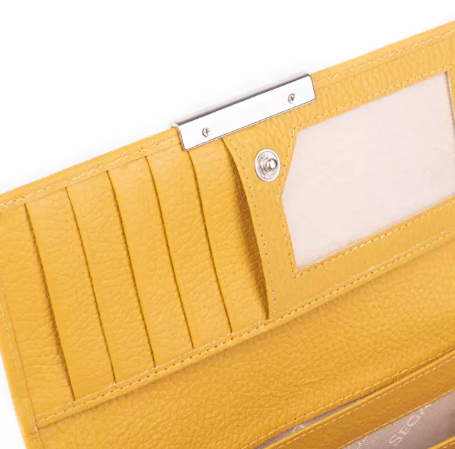 SEGALI Dámská kožená peněženka 7066 yellow
