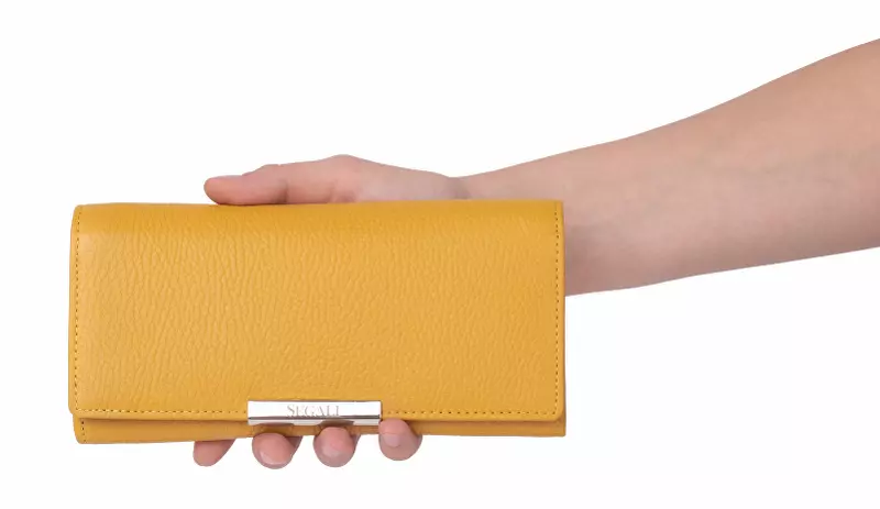 SEGALI Dámská kožená peněženka 7066 yellow