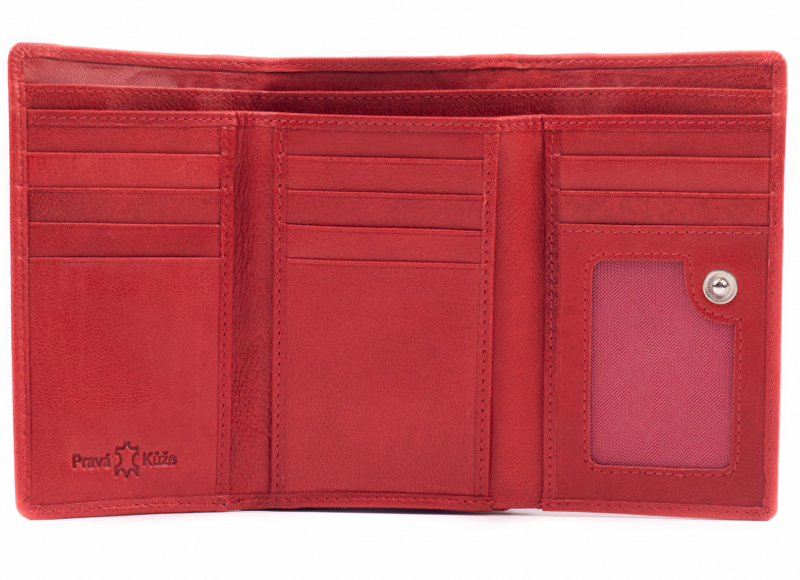 SEGALI Dámská kožená peněženka 7074 S red