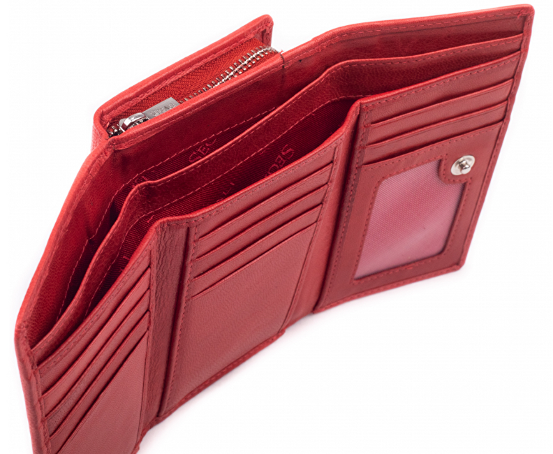 SEGALI Dámská kožená peněženka 7074 S red