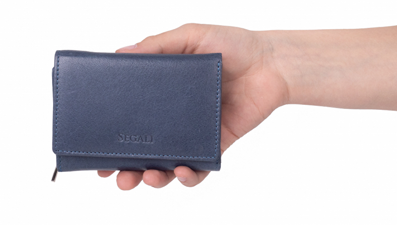 Dámská kožená peněženka 7106 BS indigo