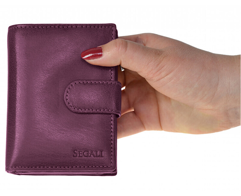 SEGALI Dámská kožená peněženka 7319 fuchsia