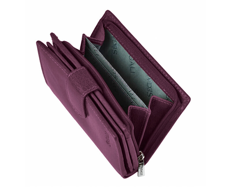 SEGALI Dámská kožená peněženka 7319 fuchsia