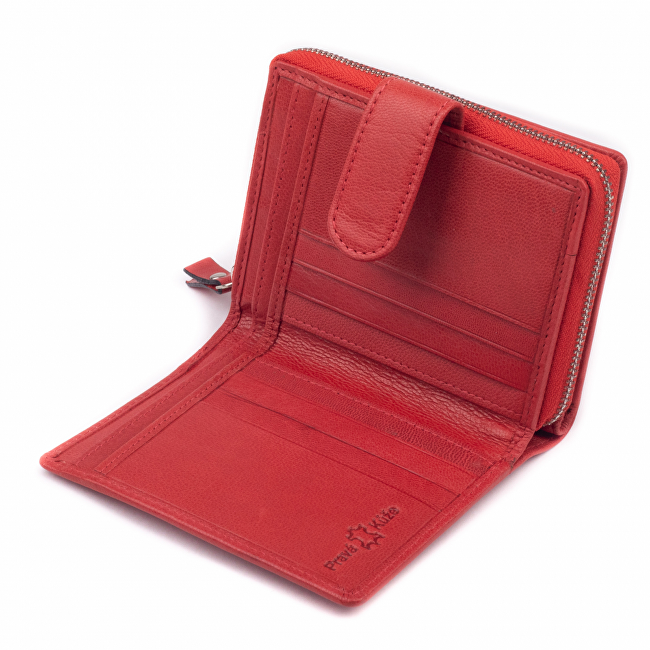 Dámská kožená peněženka 7521 red