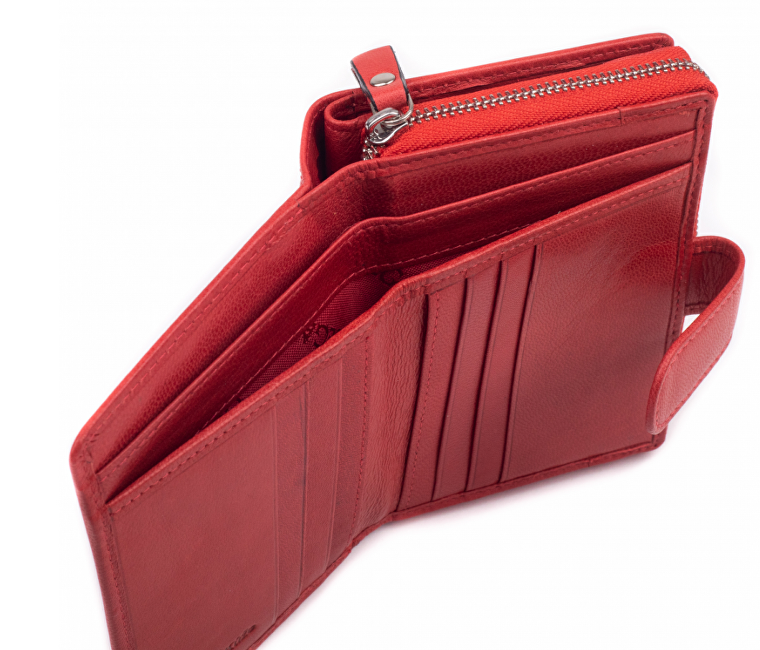 Dámská kožená peněženka 7521 red