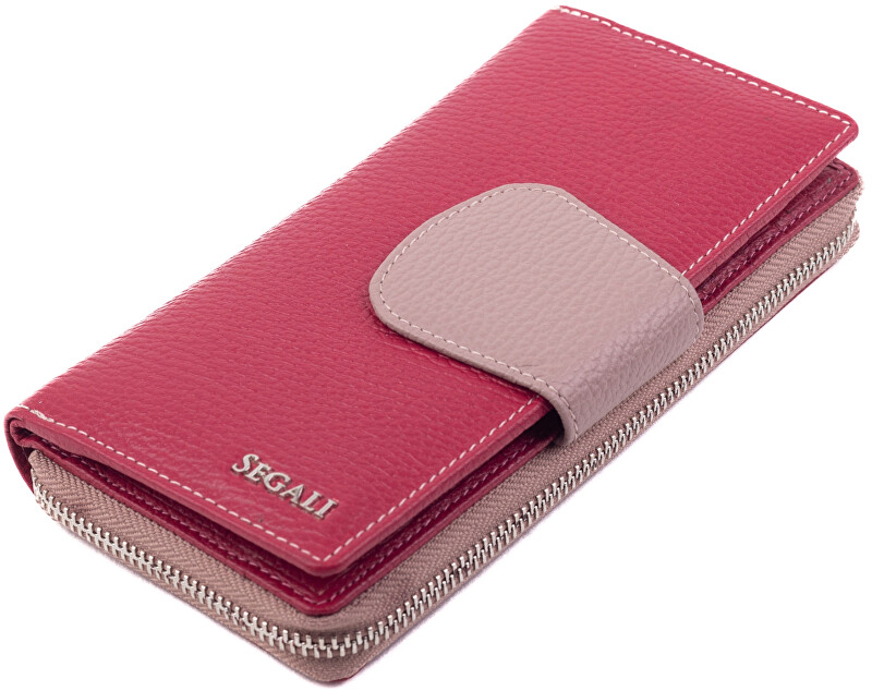 Dámská kožená peněženka 7617 B magenta/rose