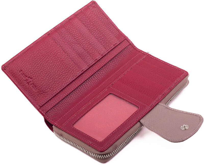Dámská kožená peněženka 7617 B magenta/rose