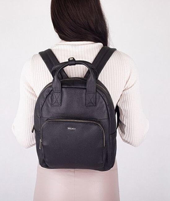 Dámský kožený batoh 9026 Black