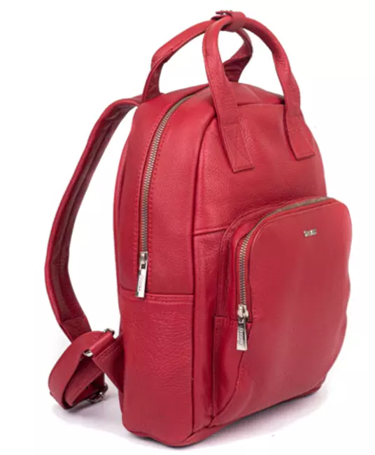 SEGALI Dámský kožený batoh 9026 Red