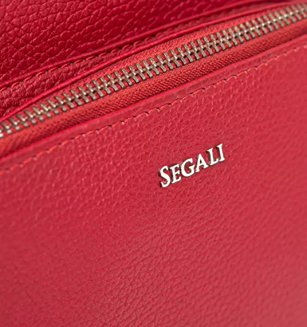 SEGALI Dámský kožený batoh 9026 Red
