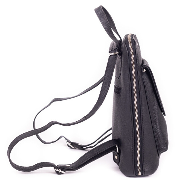 SEGALI Dámský kožený batoh 9062 Black