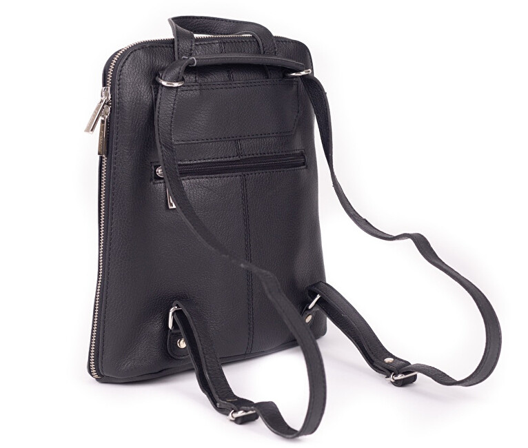 SEGALI Dámský kožený batoh 9062 Black
