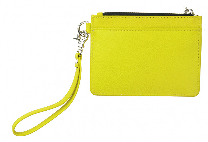 SEGALI Kožená mini peněženka-klíčenka 7290 A neon lime