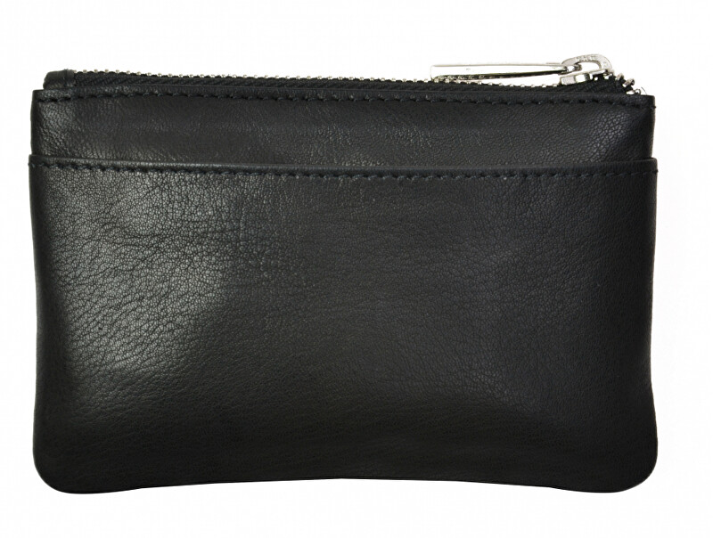 SEGALI Kožená mini peněženka-klíčenka 7291 A black