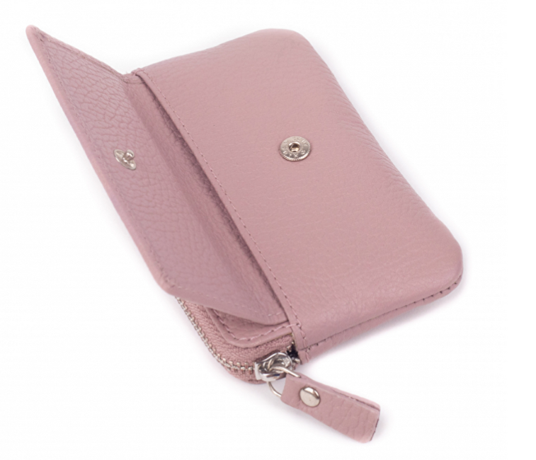 Kožená mini peněženka-klíčenka 7483 A cameo rose