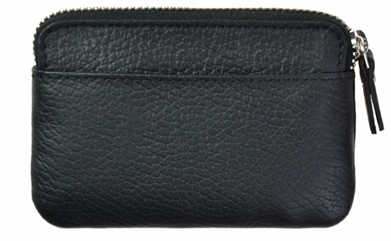 SEGALI Kožená mini peněženka-klíčenka 7483 A black