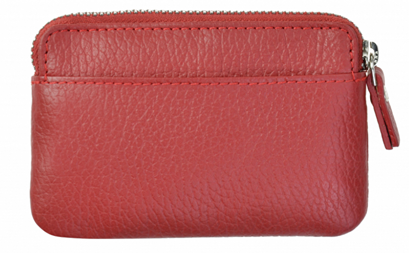 SEGALI Kožená mini peněženka-klíčenka 7483 A red