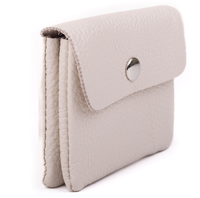 Kožená mini peněženka NETA beige