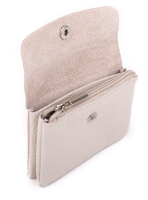 Kožená mini peněženka NETA beige