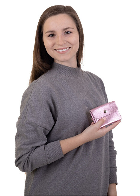 SEGALI Kožená mini peněženka NETA pink