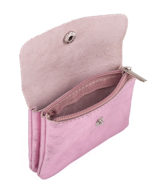 SEGALI Kožená mini peněženka NETA pink