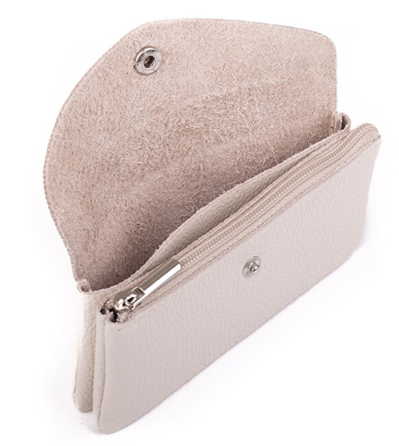 Kožená mini peněženka TINA beige