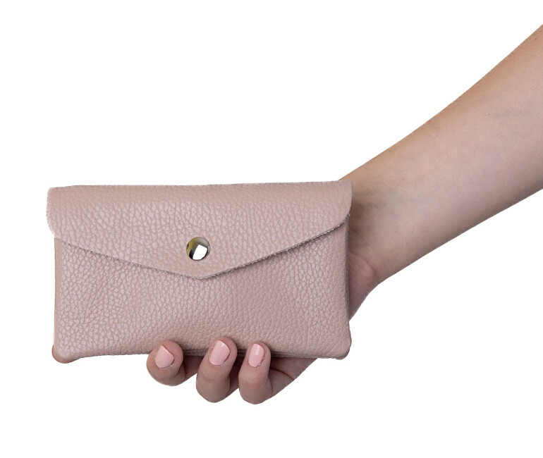 SEGALI Kožená mini peněženka TINA powder pink