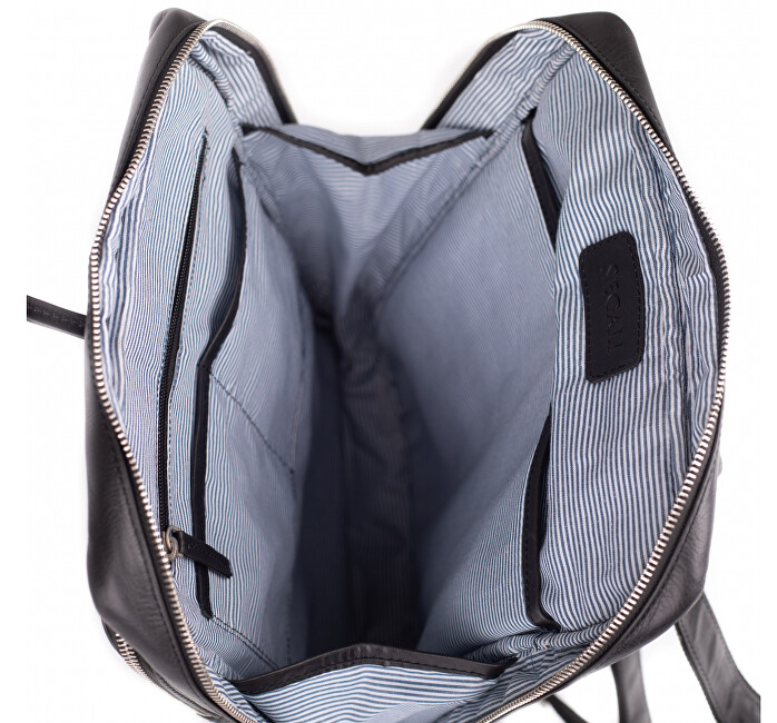 SEGALI Kožený batoh 106 Black