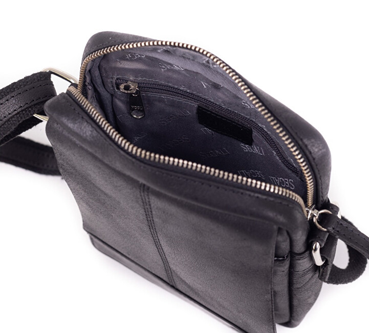 SEGALI Pánská kožená crossbody taška 171 black