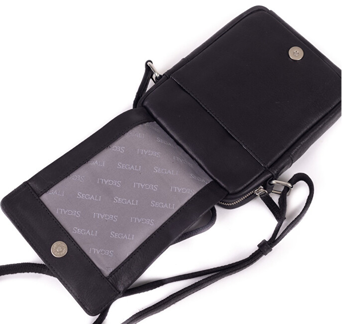 SEGALI Pánská kožená crossbody taška 171 black