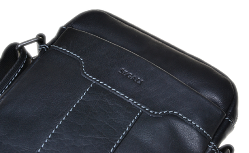 SEGALI Pánská kožená crossbody taška 25578 Black
