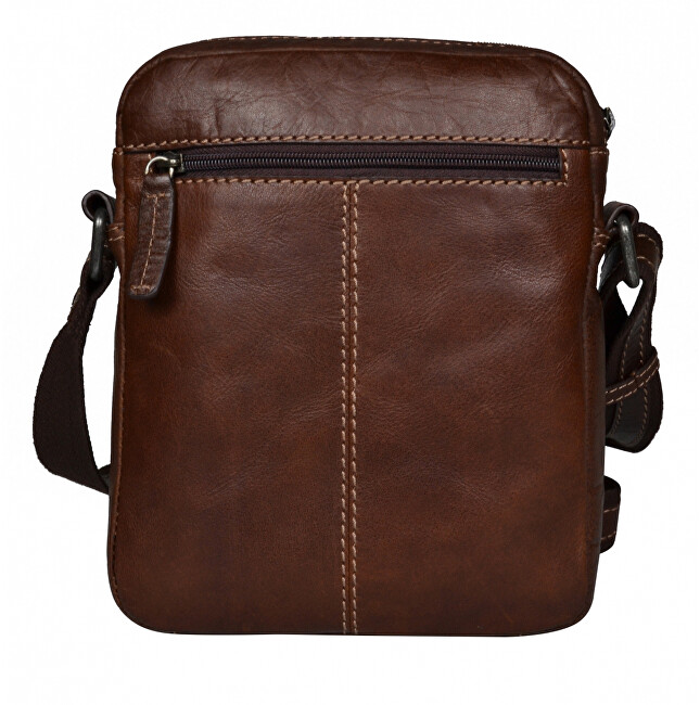 SEGALI Pánská kožená crossbody taška 25578 Brown