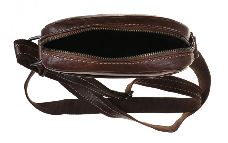 SEGALI Pánská kožená crossbody taška 25578 Brown