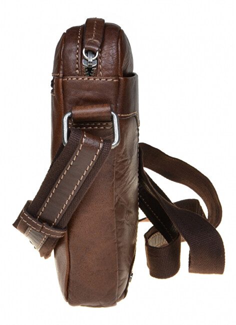 SEGALI Pánská kožená crossbody taška 25578 Brown