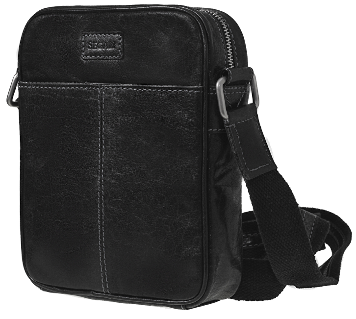 Pánská kožená crossbody taška 7018 Black