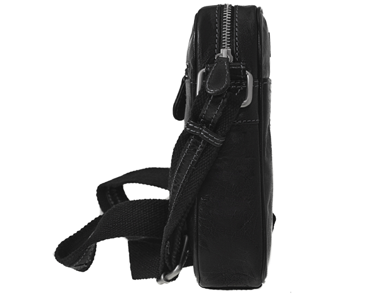 Pánská kožená crossbody taška 7018 Black