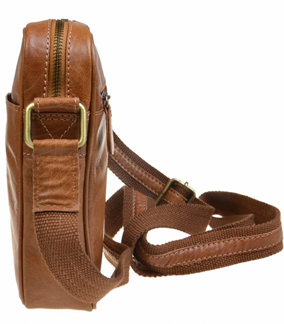 SEGALI Pánská kožená crossbody taška 7018 Brown