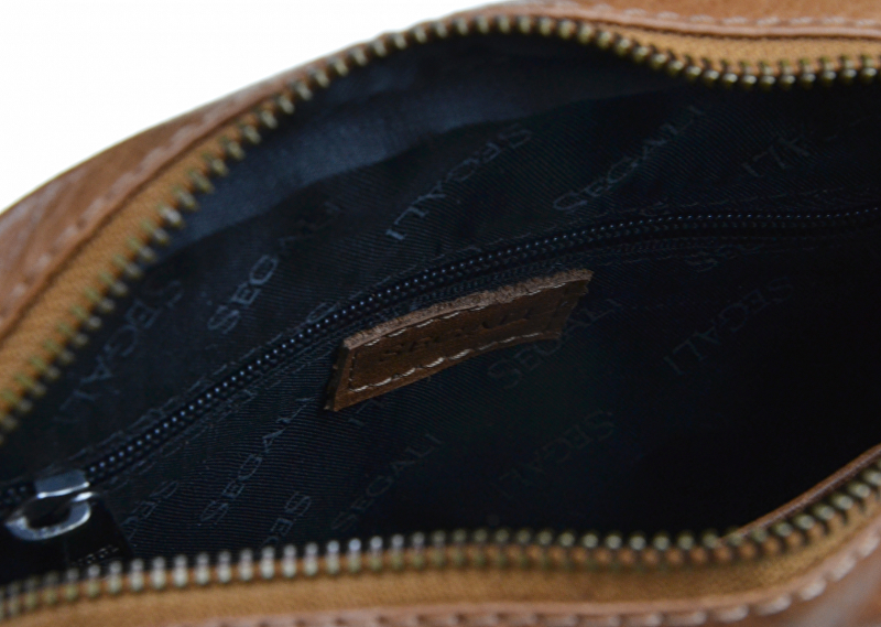 SEGALI Pánská kožená crossbody taška 7018 Brown