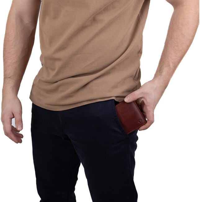 Pánská kožená peněženka 103 A brown