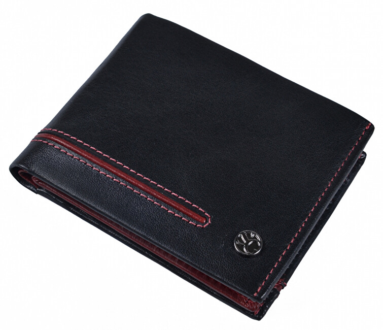 SEGALI Pánská kožená peněženka 753 115 026 black/red